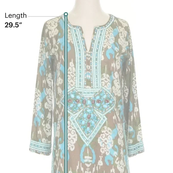 heavily beaded vintage tunic - Picture 8 of 8